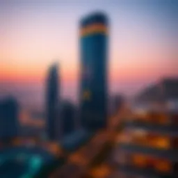 Stunning view of Prime Tower at dusk