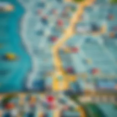 A map highlighting key neighborhoods and rental hotspots in Al Barsha