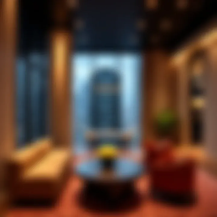 Amenities offered in a serviced apartment