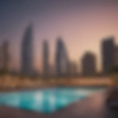 Recreational Activities at شاطئ لامير Visitors enjoying recreational activities at شاطئ لامير against the backdrop of the stunning skyline