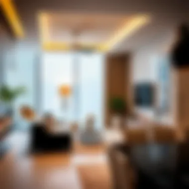 Modern studio interior design showcasing stylish decor and furnishings