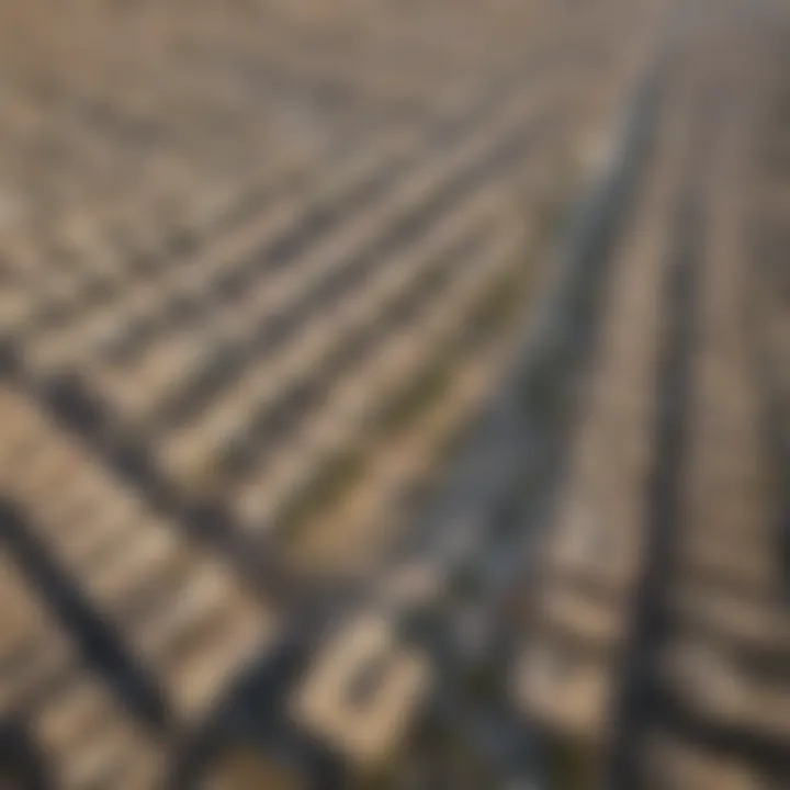 Aerial view of Oud Metha highlighting rental properties