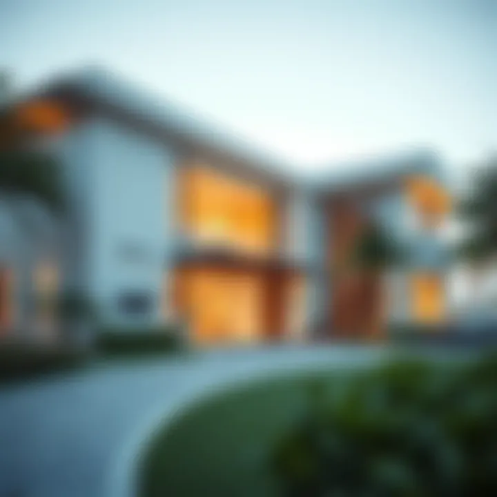 Stunning villa exterior showcasing modern architecture