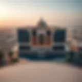 Aerial view of the Dar Al Rigga Building showcasing its architectural design