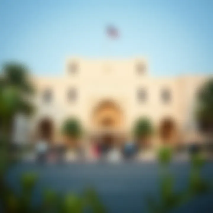 Cultural events taking place in front of Dar Al Rigga Building