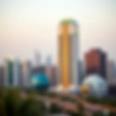 Dar Al Rigga Building amidst Dubai's skyline