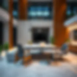 Modern office setup showcasing DMCC Flexi Desk