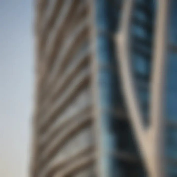 Close-up on the innovative architectural features of Dubai Tower.