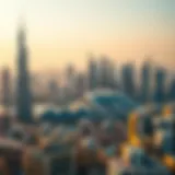 Aerial view of Dubai skyline showcasing modern architecture