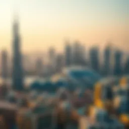 Aerial view of Dubai skyline showcasing modern architecture