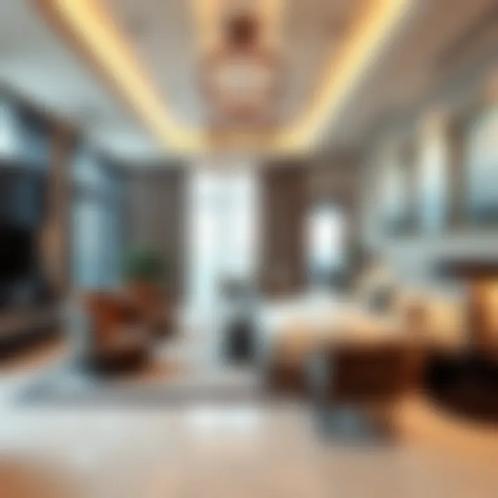 Luxurious interiors of a residential unit in The Loft