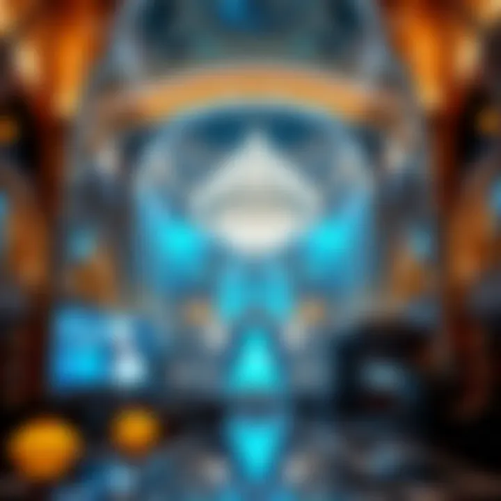 An intricate architectural view of a popular night venue in Dubai