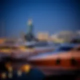 Luxurious yachts docked at the Royal Marina