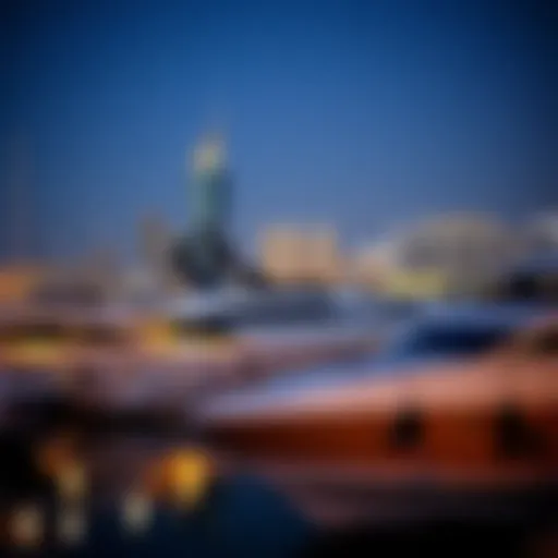 Luxurious yachts docked at the Royal Marina
