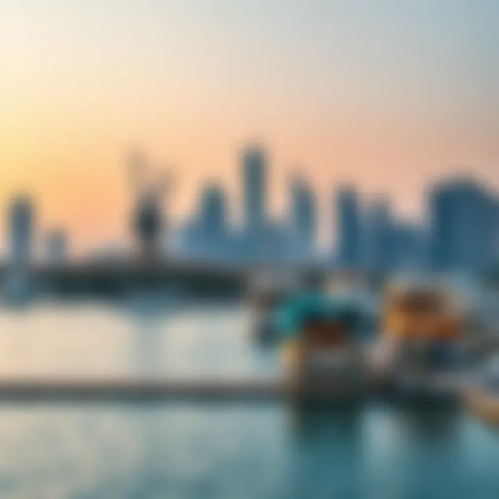 Stunning skyline view from the Royal Marina
