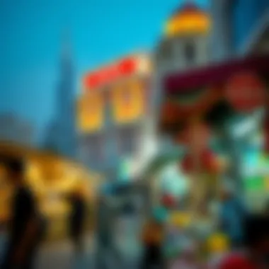 A bustling market scene reflecting local commerce in Dubai
