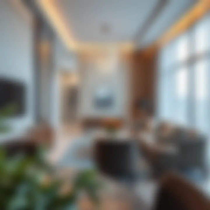 Elegant interior of a Town Square apartment highlighting contemporary design