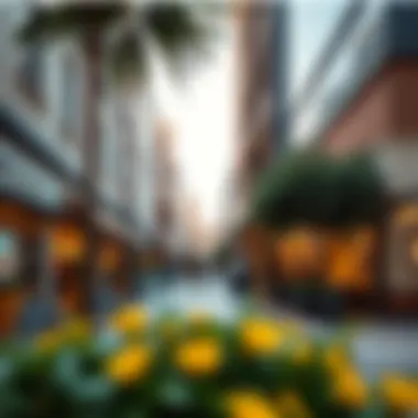 Local amenities including shops and cafes within Town Square