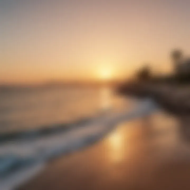 Serene sunset view over the coastline of Umm Suqeim.