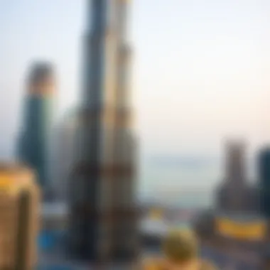 Real estate market chart illustrating the impact of Burj Khalifa