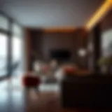 Luxurious living space at Icon Deluxe Hotel Apartments
