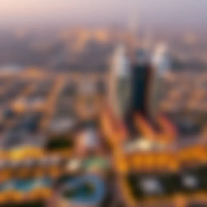 Panoramic view of Dubai South area emphasizing Jassem Building's strategic location