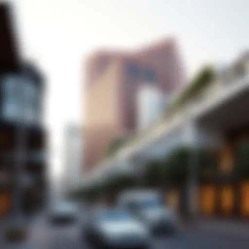 A panoramic view of Khalidiya Street showcasing modern architecture