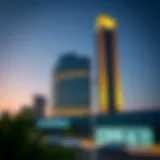 Stunning view of Latifa Towers showcasing its modern architecture