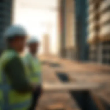 Developers inspecting a construction site in Dubai