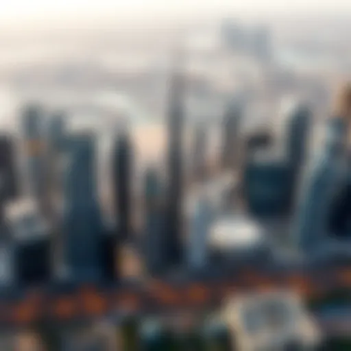 Aerial view of Dubai showcasing modern skyscrapers