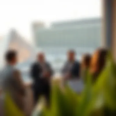 Investors discussing opportunities related to luxury real estate at Louvre Abu Dhabi