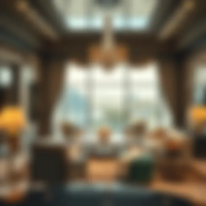 Luxurious interiors of a residence in Louvre Abu Dhabi featuring opulent furnishings