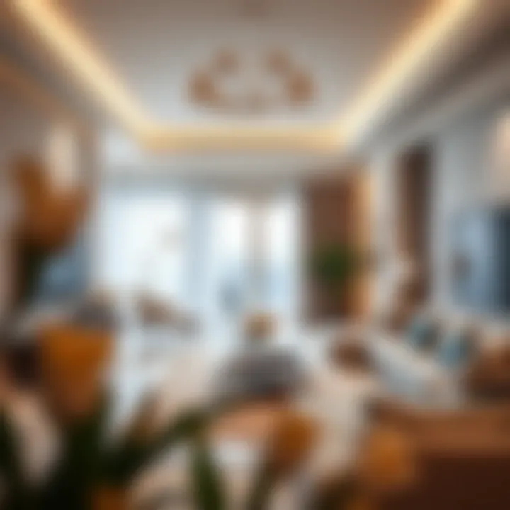 Elegant interior design of a living space in Luna Residence