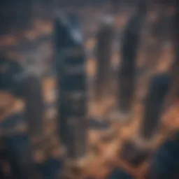 Aerial view of Marina City showcasing its stunning skyline