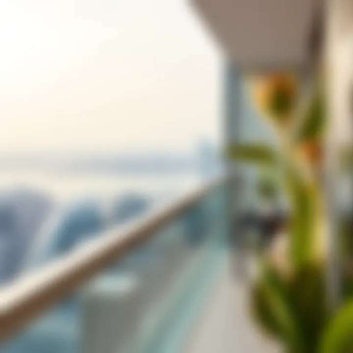 Panoramic view from a balcony in Marina Vista Tower 2