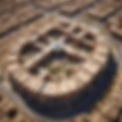 Aerial view of Masdar City showcasing its unique architecture and layout.