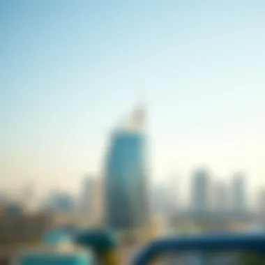 Nakeel Mall: A Skyline Icon of Dubai Aerial view of Dubai with Nakeel Mall in the skyline
