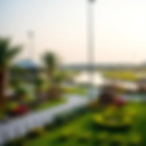Scenic view of Nakheel Park with lush greenery