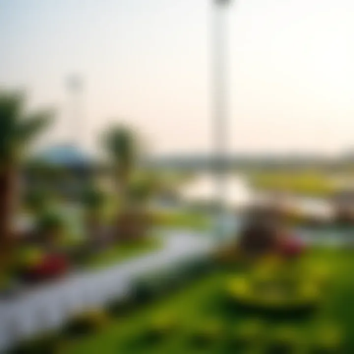 Scenic view of Nakheel Park with lush greenery