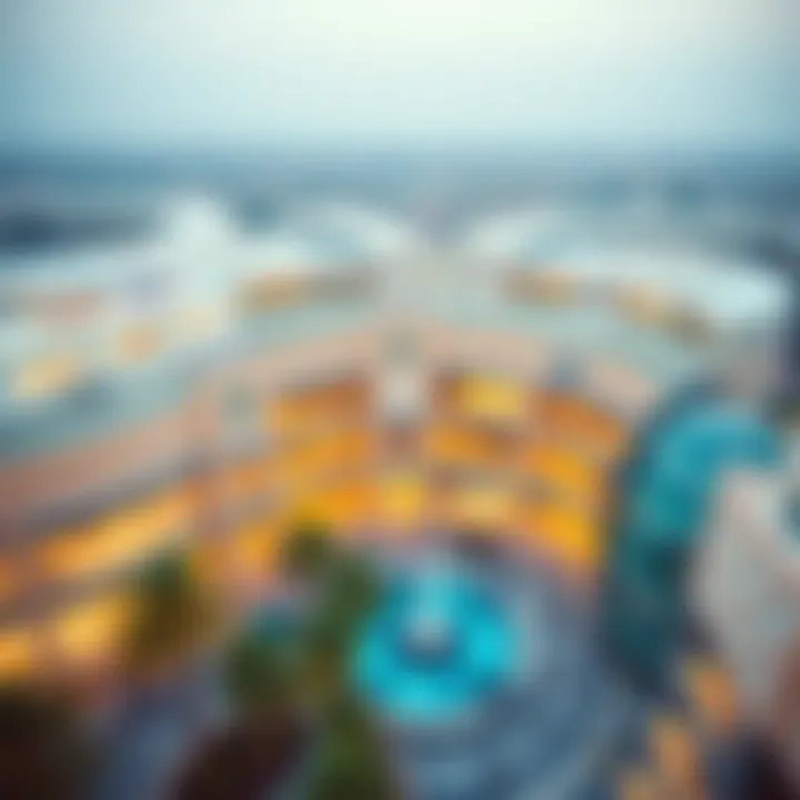 Aerial view of Nakheel Mall showcasing its architectural design