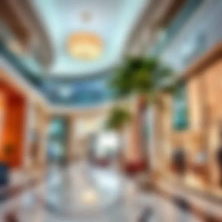 Interior shot of Nakheel Mall highlighting retail spaces