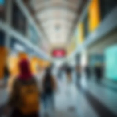 Visitors enjoying leisure activities at Nakheel Mall