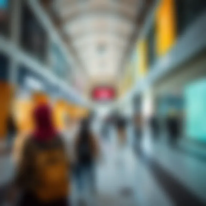 Visitors enjoying leisure activities at Nakheel Mall