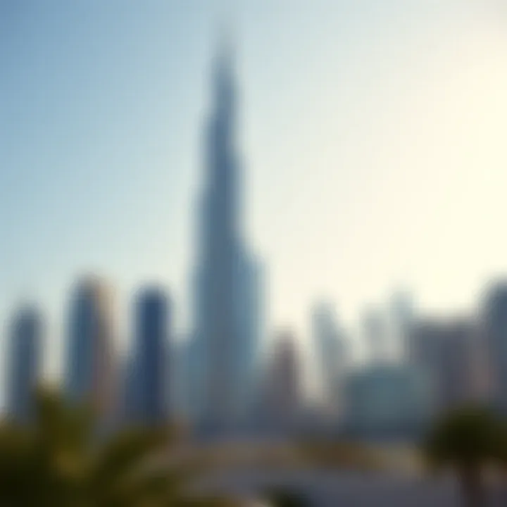 The skyline view highlighting Nassima Tower's architectural significance