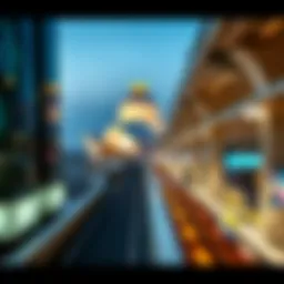 Aerial view of Dubai's metro stations showcasing architectural design