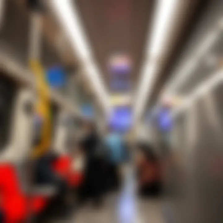 Tourists using Dubai metro, illustrating accessibility and convenience