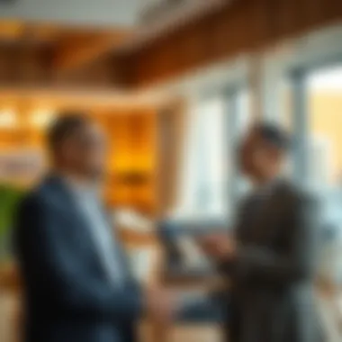 Employer discussing notice period with employee