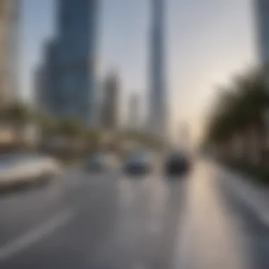 Visitors using the parking facilities at Burj Khalifa