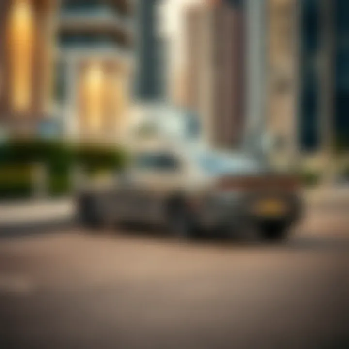 A car parked in a designated space at JBR Walk