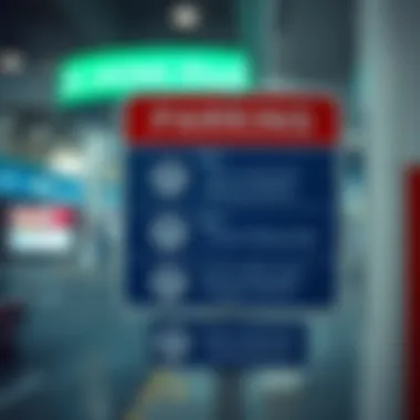 Signage indicating different parking zones in JBR Walk